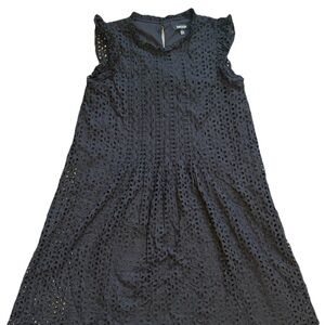 Kensie Dresses Womens Black Lace Overlay Fitted Party Sheath Dress 8